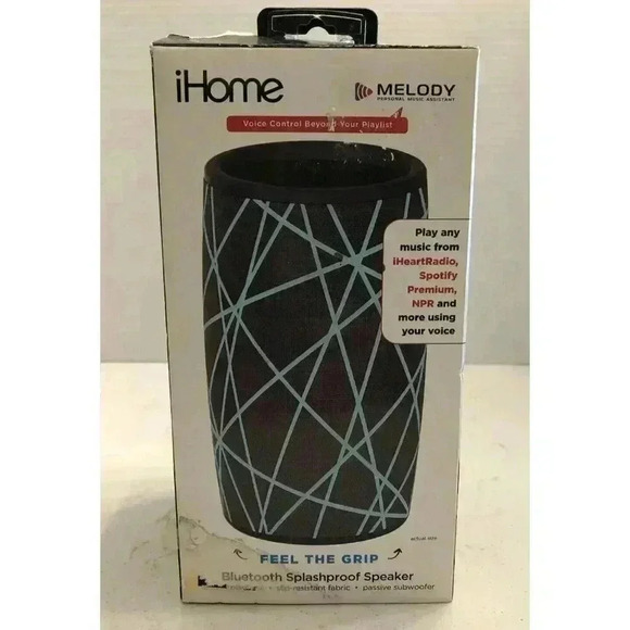 Open Box Unused iHome iBT77 Splashproof Fabric Bluetooth Speaker Voice Controls - Picture 1 of 7
